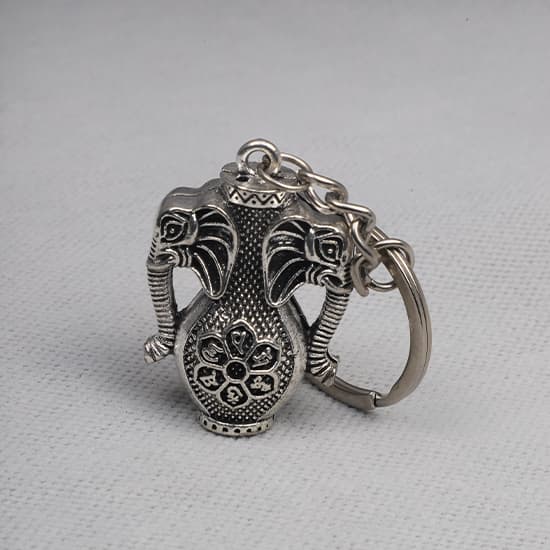 Elephant Vase Head Keyring